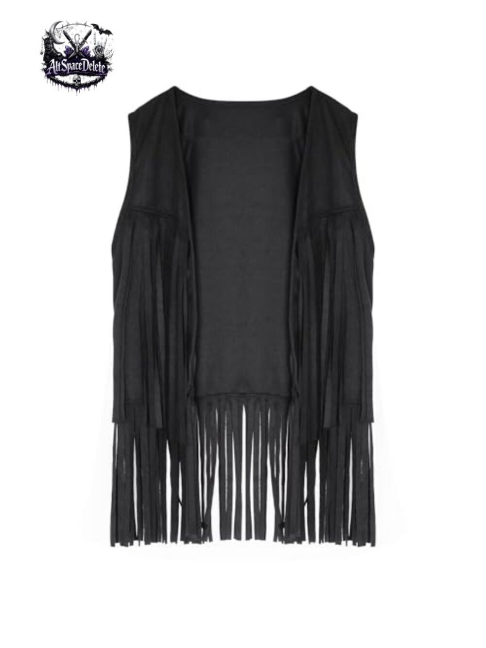 Womens Tassel Fringe Vest Sleeveless Open Front Hippie 70s Costume Top